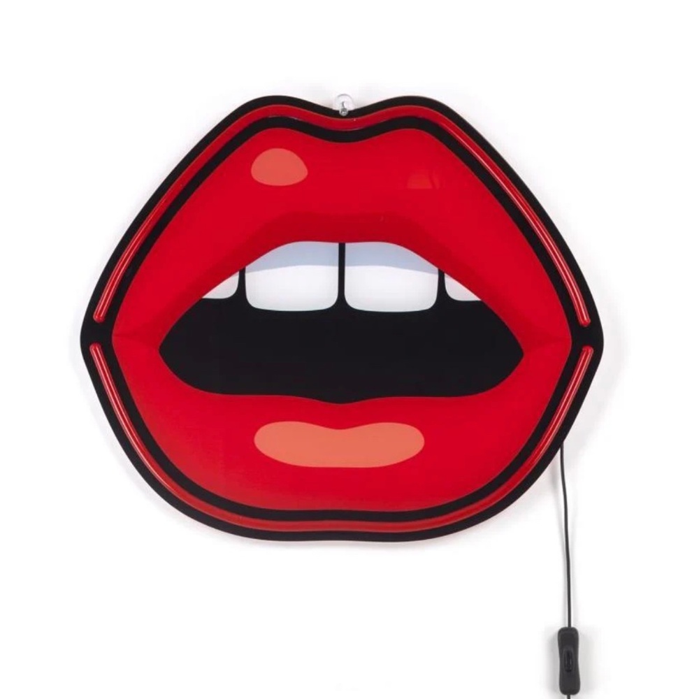 Seletti x Studio Job Neon Mouth Blow Lip Wall Light